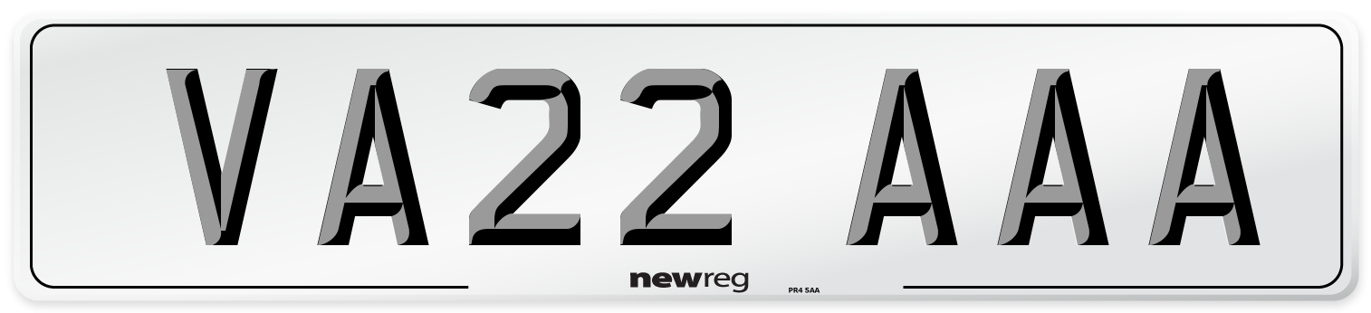 VA22 AAA Number Plate from New Reg